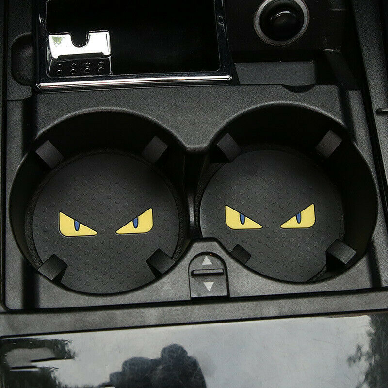 2pcs Car Coaster Water Cup Bottle Holder Monsters Anti-slip Pad Mat Silica Gel