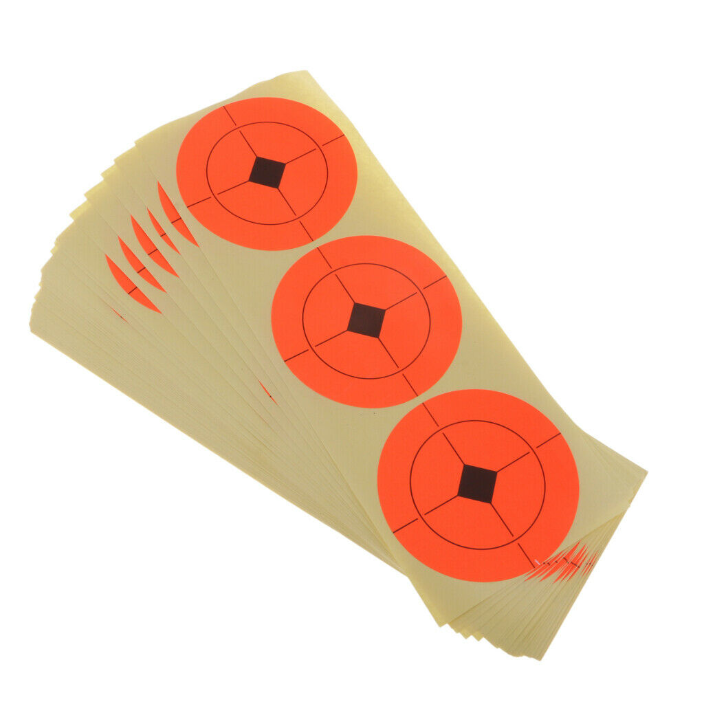 120pcs Shooting Paper Target Florescent Orange Self adhesive Target Stickers