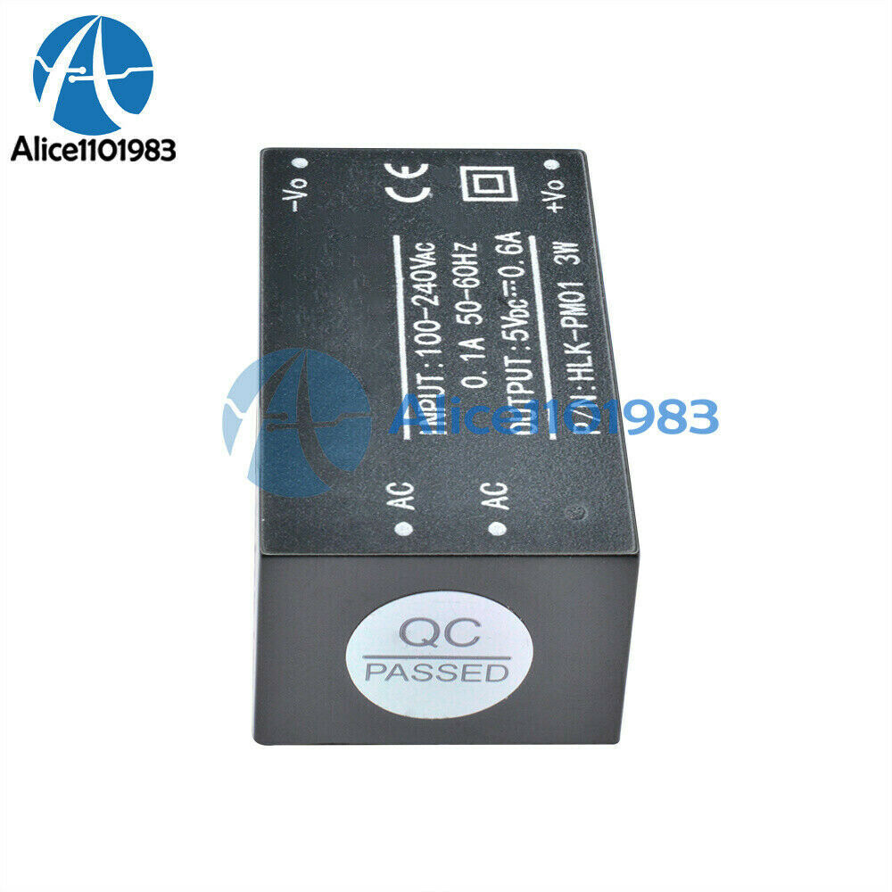 5Pcs HLK-PM01 AC-DC 220V to 5V Step-Down Power Supply Module Household Switch AL
