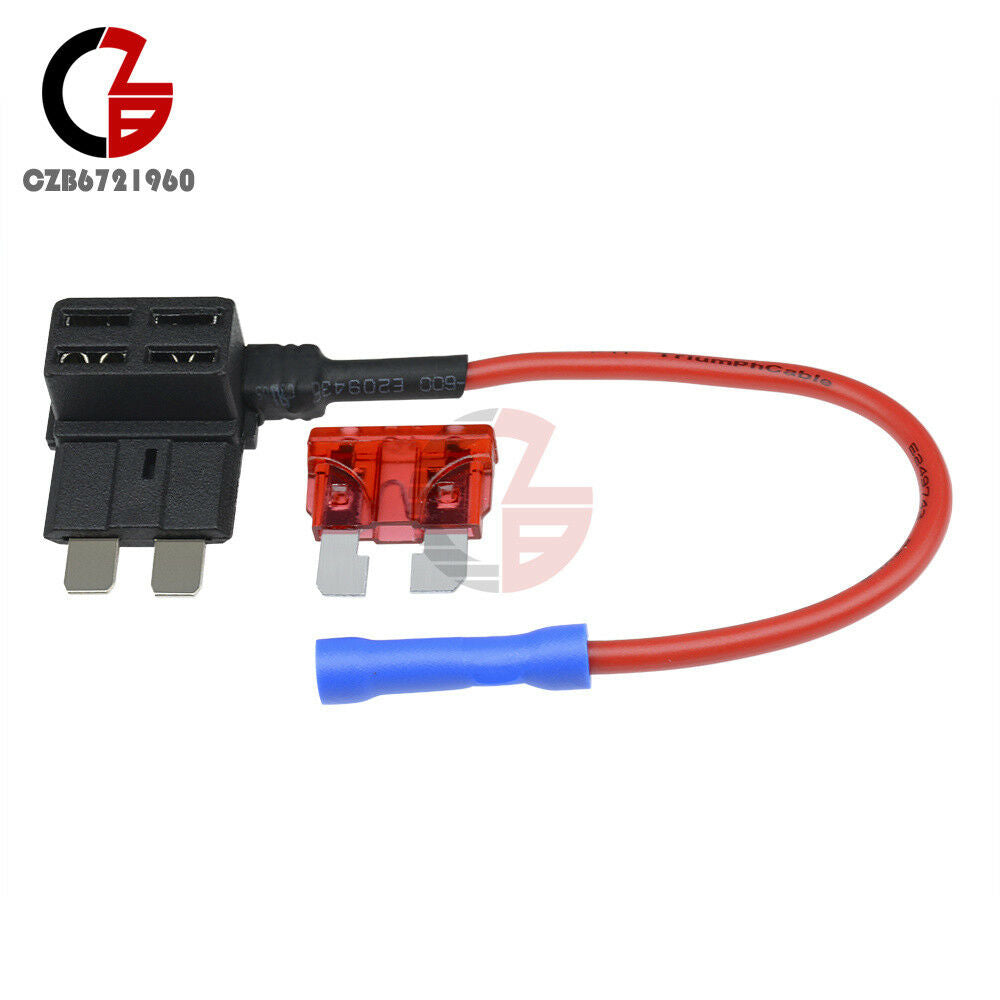 12V TAP Adapter Standard ATM APM Auto Blade Fuse Holder Car Add-a-circuit Fuse