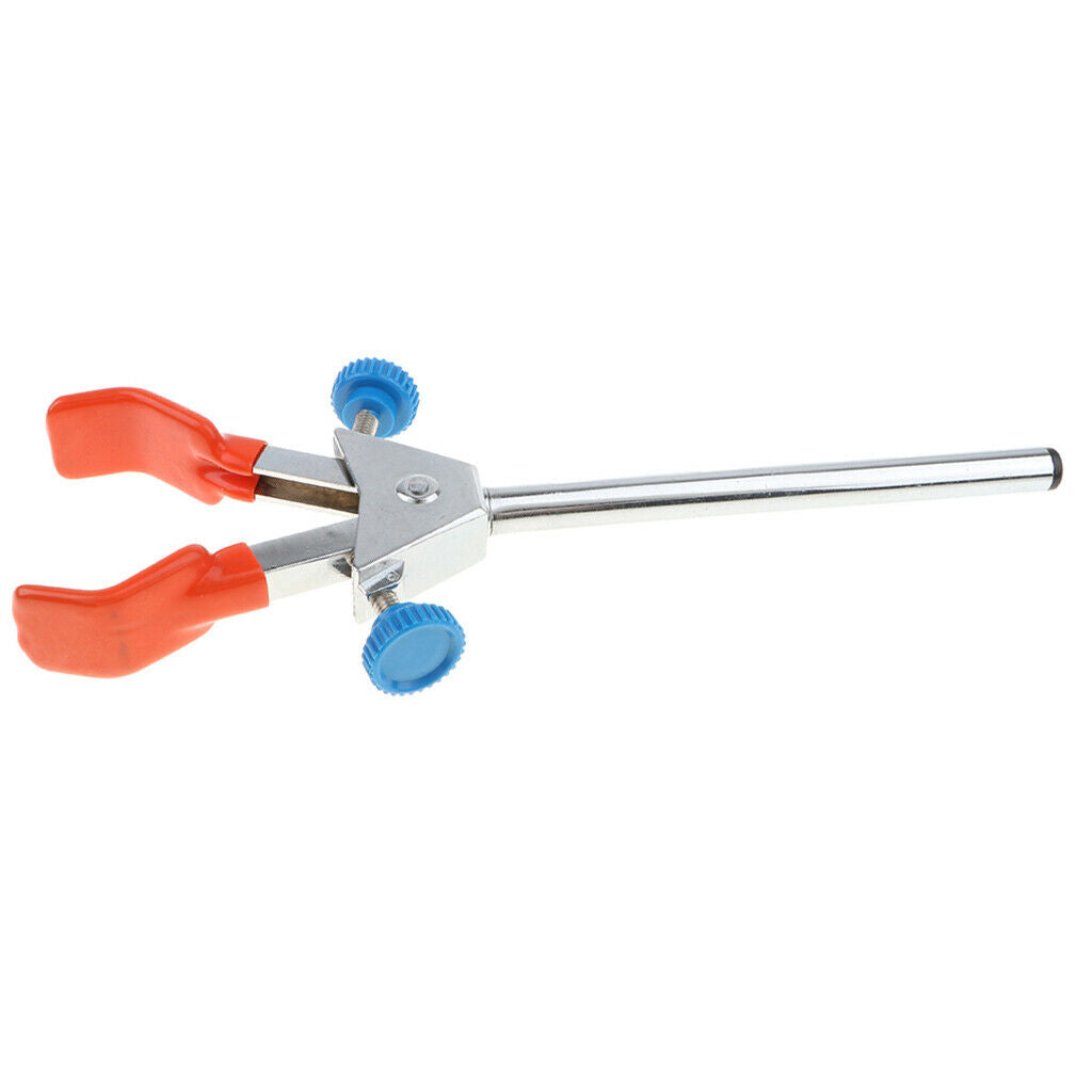 Clamp Double Adjustment Two Fingers Coated Fibers Non- Rubber Lab Supplies