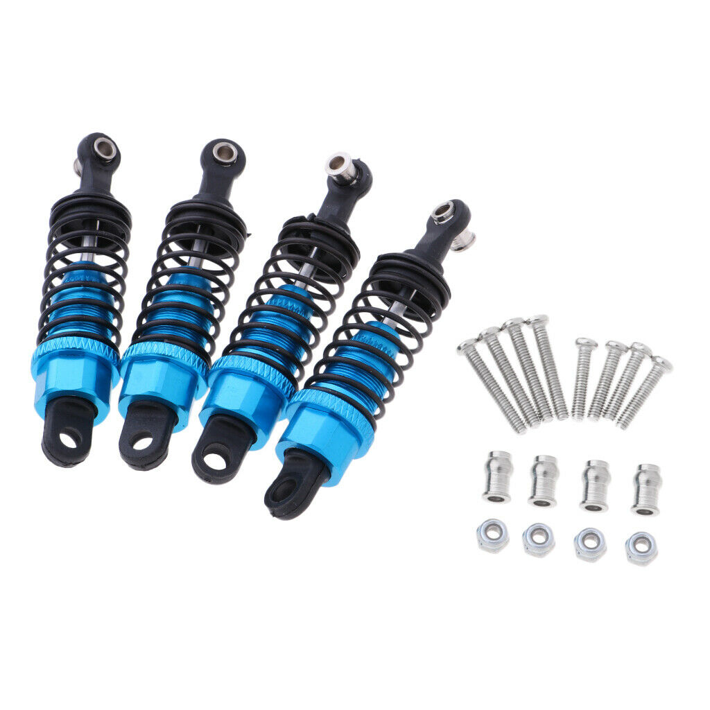 4Pcs Aluminum Alloy Front & Rear Shock Absorbers for WPL C14 C24 Truck Blue