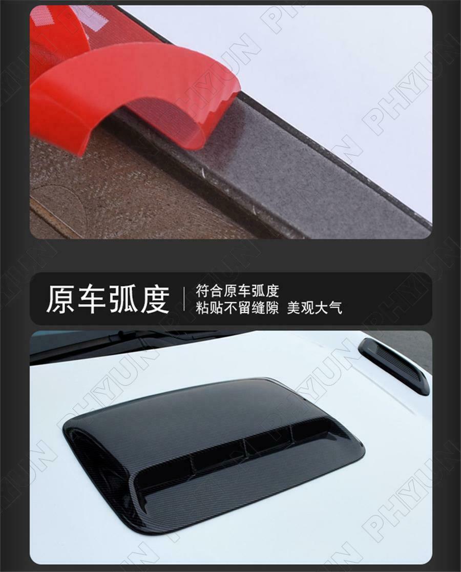 1x Glossy Black Car Air Flow Intake Hood Scoop Vent Bonnet Decor Cover Universal