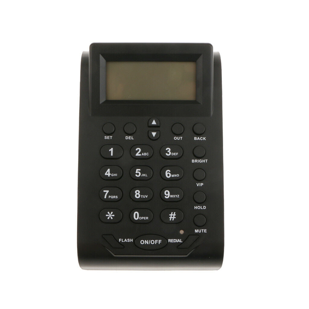 Telephone Headset Customer Service Phone Call Center w/ Dial Pad Black