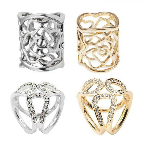 4pcs/set Scarf Buckle Slide Clip Neckerchief Wrap Ring Brooch Holder Gift