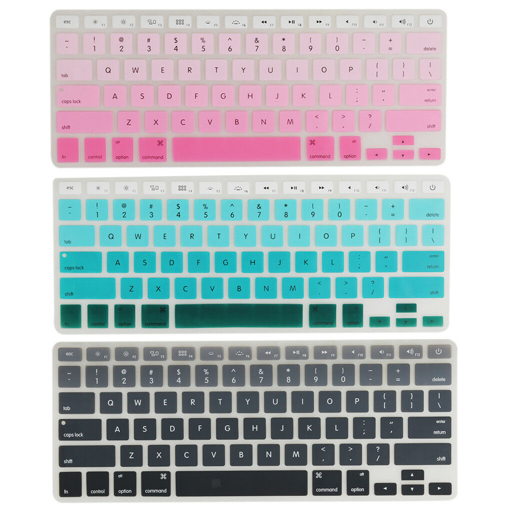 English Silicone Keyboard Skin Cover Protector for   Air 13" 15" Pink