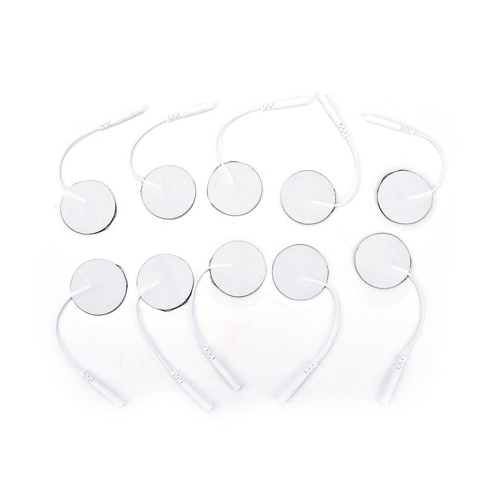 10X Round Replacement for Massager Tens Units Electrode Pads Therapy Machine BDA