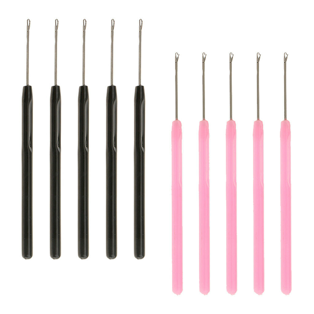 10 pieces hair extension hook needles set for hair extensions micro ring