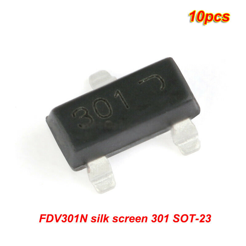 FDV301N silk screen 301 SOT-23 N channel 25V/220mAMOSFET Field effect transistor