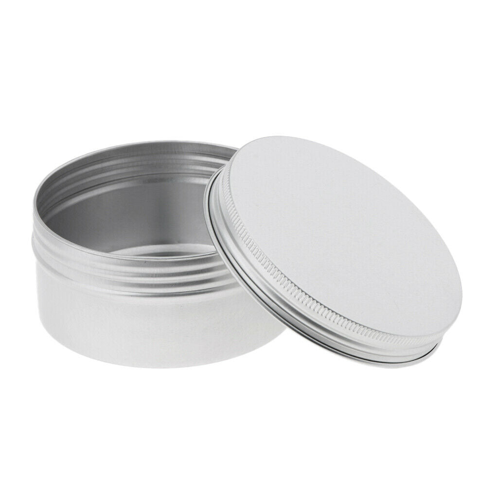 Aluminum Tin Jars, Cosmetic Sample Metal Tins Empty Container Bulk, Round Pot
