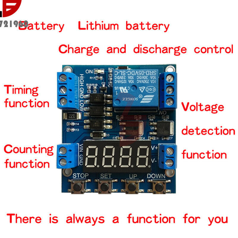 1 Channel Trigger Delay Cycle Relay Module 6-30V Timer Circuit Switch Adjustable