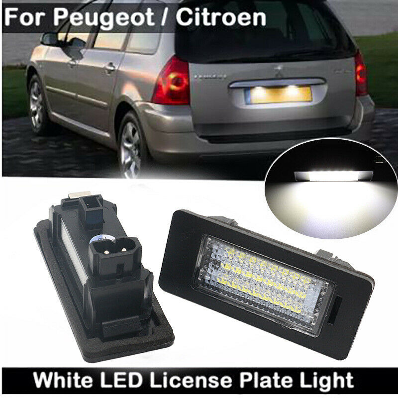 2Pcs Canbus LED Number Plate For BMW Number License Plate Light Lamp White