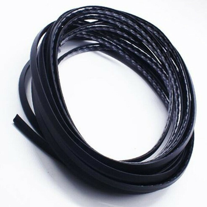 5M Carbon Fiber Car Door Moulding Rubber Scratch Protector Strip Edge Guard Trim