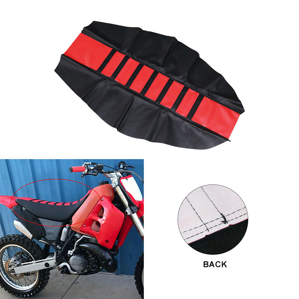 Motorcycle Seat Cover Gripper Stretchy Durable Red/Black Fashion Design