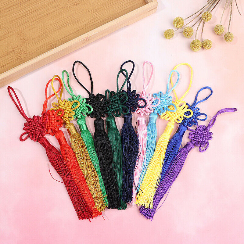 10Pc Chinese Knot Tassel Fringe Pendant DIY Craft Material Decor Accessor.l8