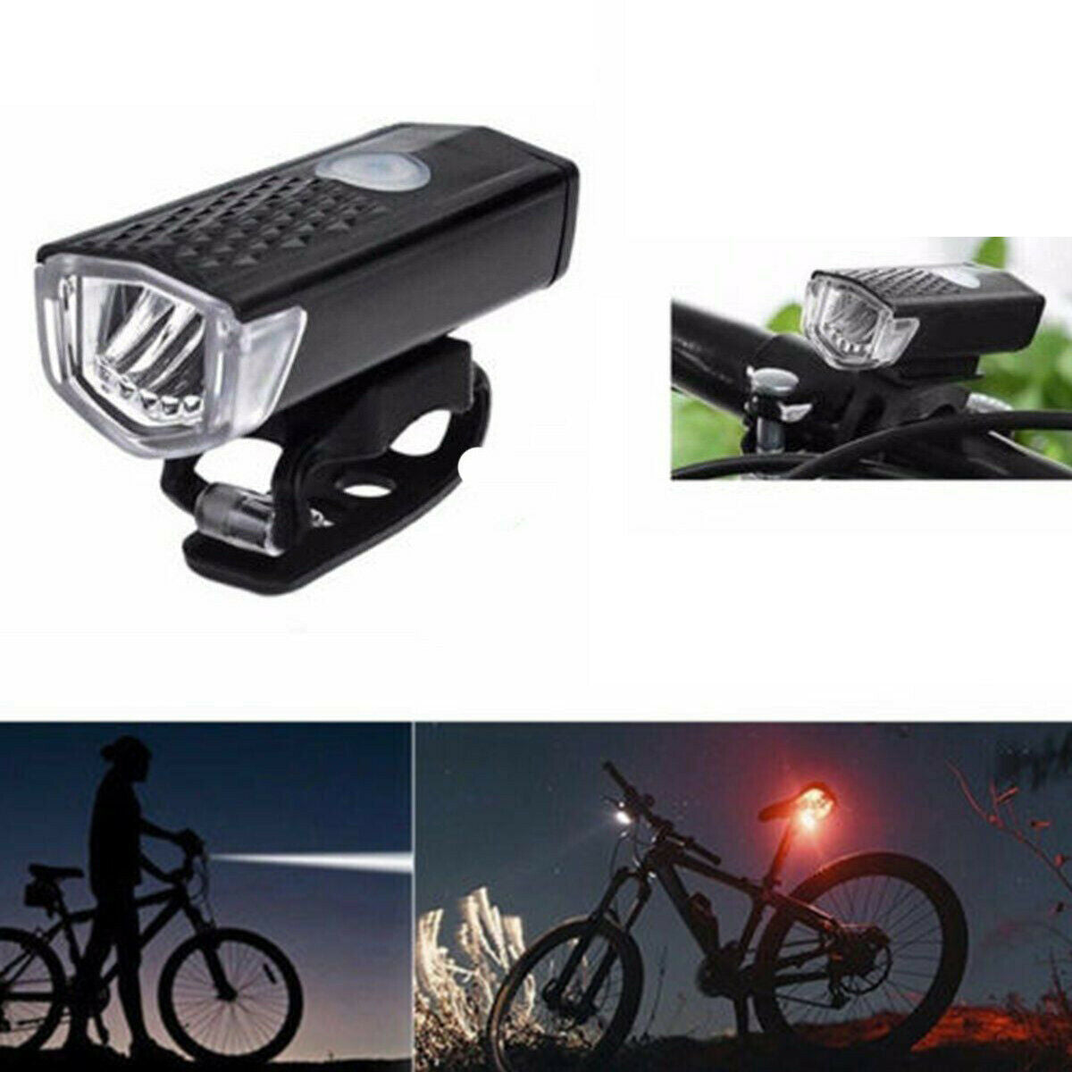 LED USB Bycicle Light Headlamp Headlight Bike Front Lamp