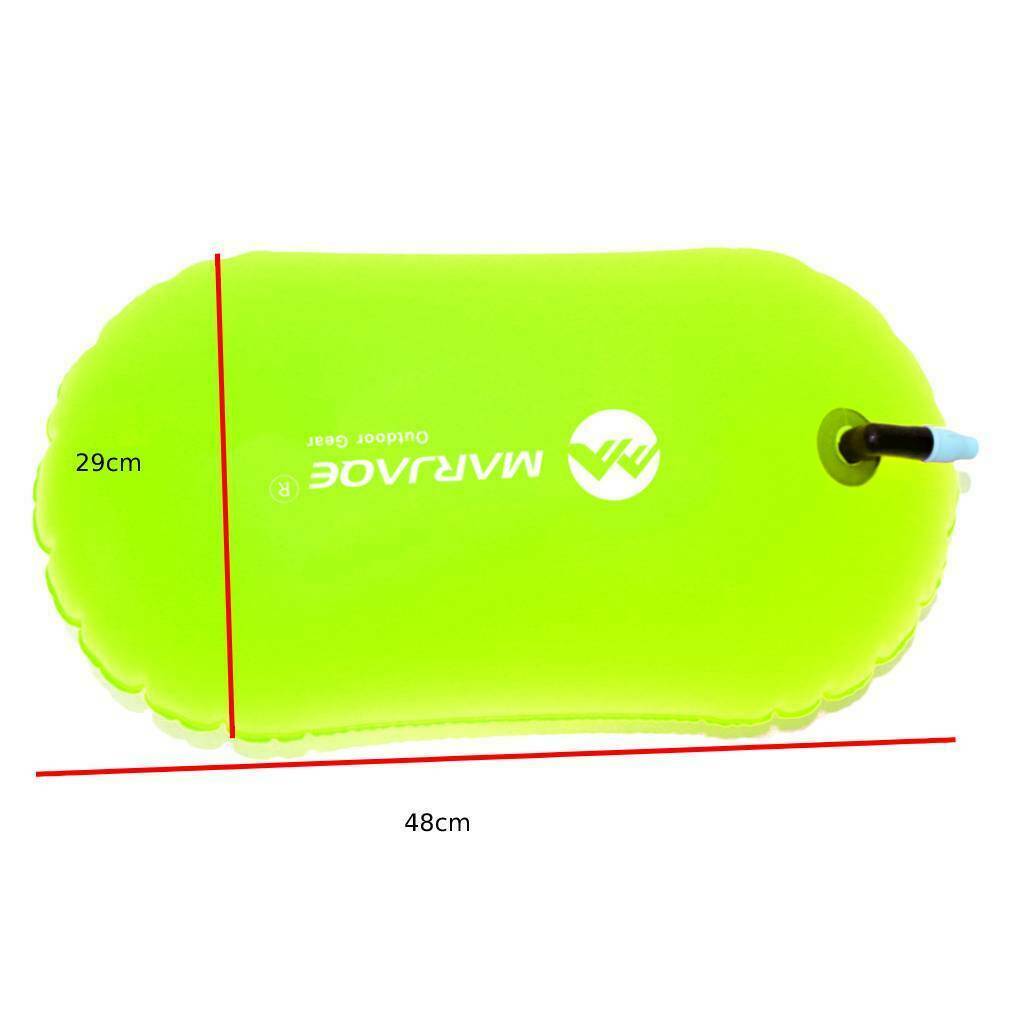 High Viz Fluo Yellow Inflatable Swim Buoy Tow Float Air Bag for Wild and Open