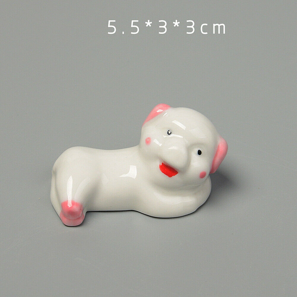 5x Ceramic Cute Small Pig Chopstick Holder Rest Stand Dining Table Decor Cutlery