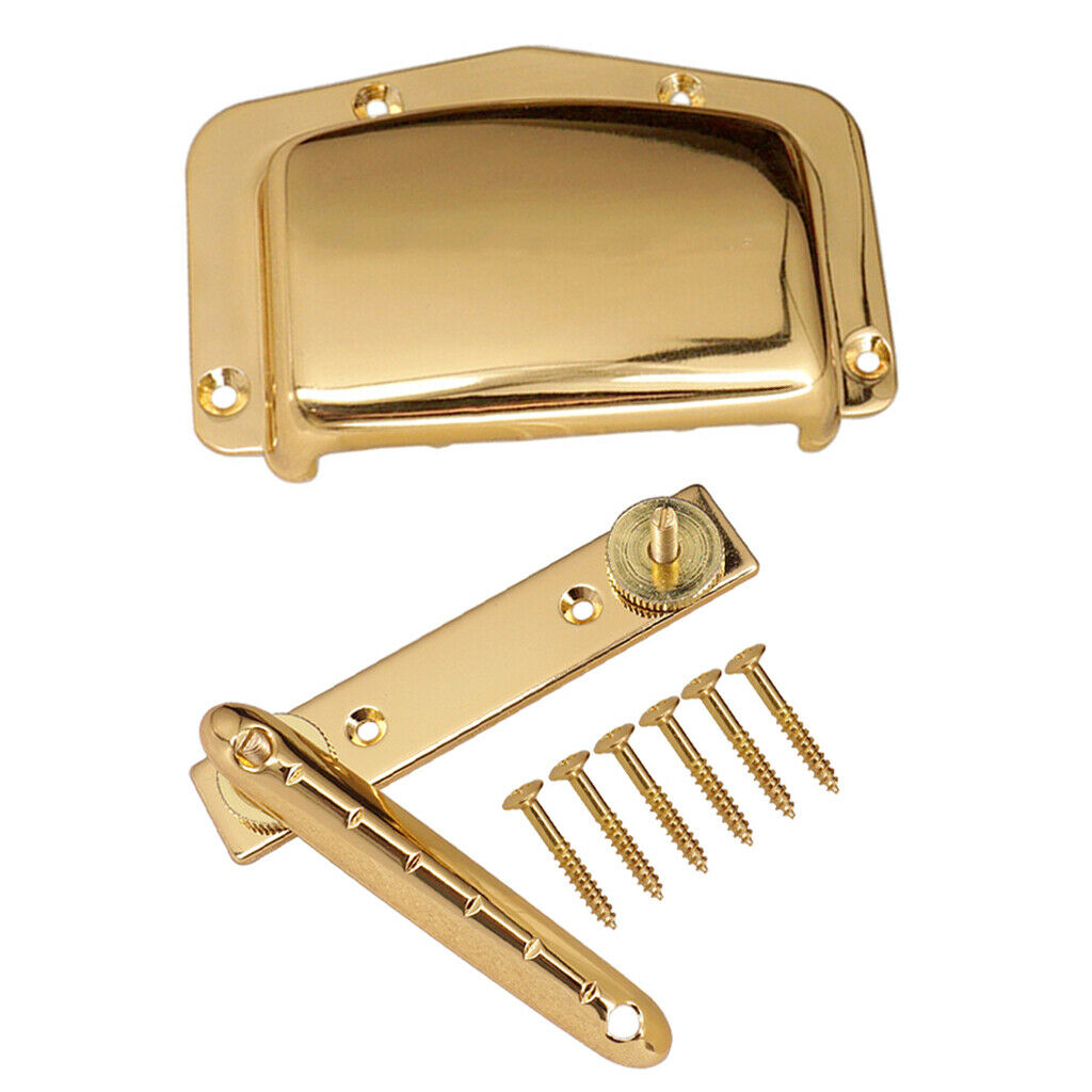 Adjustable Fixed Bridge Tailpiece and Cover for 6 String Electric Guitar