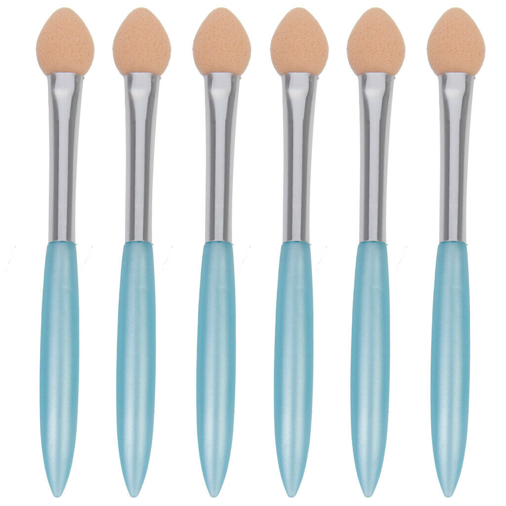 12 lot Disposable Eyeshadow Eyebrow Powder Brushes Applicators Tools Random