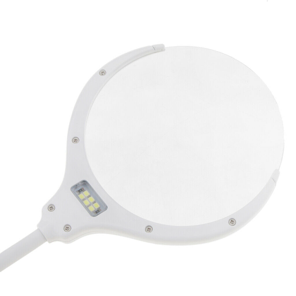 Detachable 3X/8X Magnifier w/ Light Desk Magnifier Lamp For Nail Art Reading