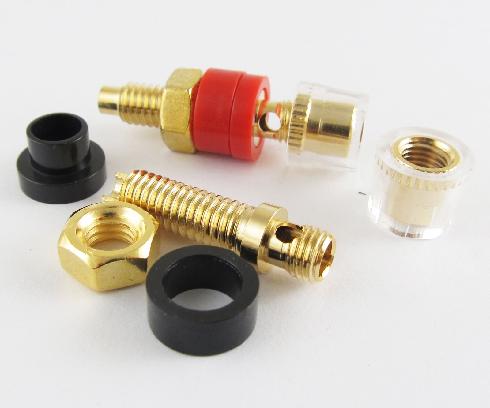10x 4mm Copper Crystal Speaker Amplifier Terminal Binding Post Banana Jack 31mm