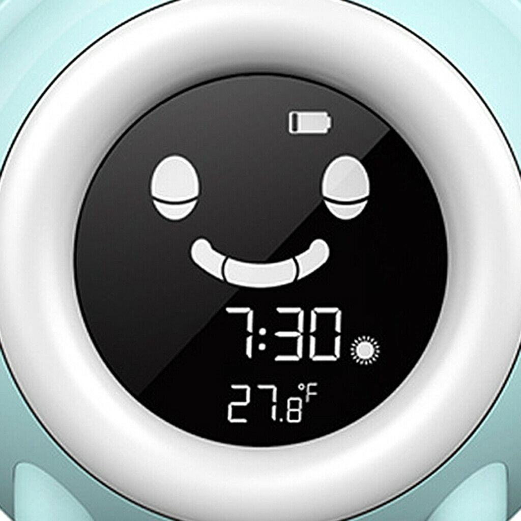 Facial Expression Kids Alarm Clock Digital Clock with 5 Color Night Light