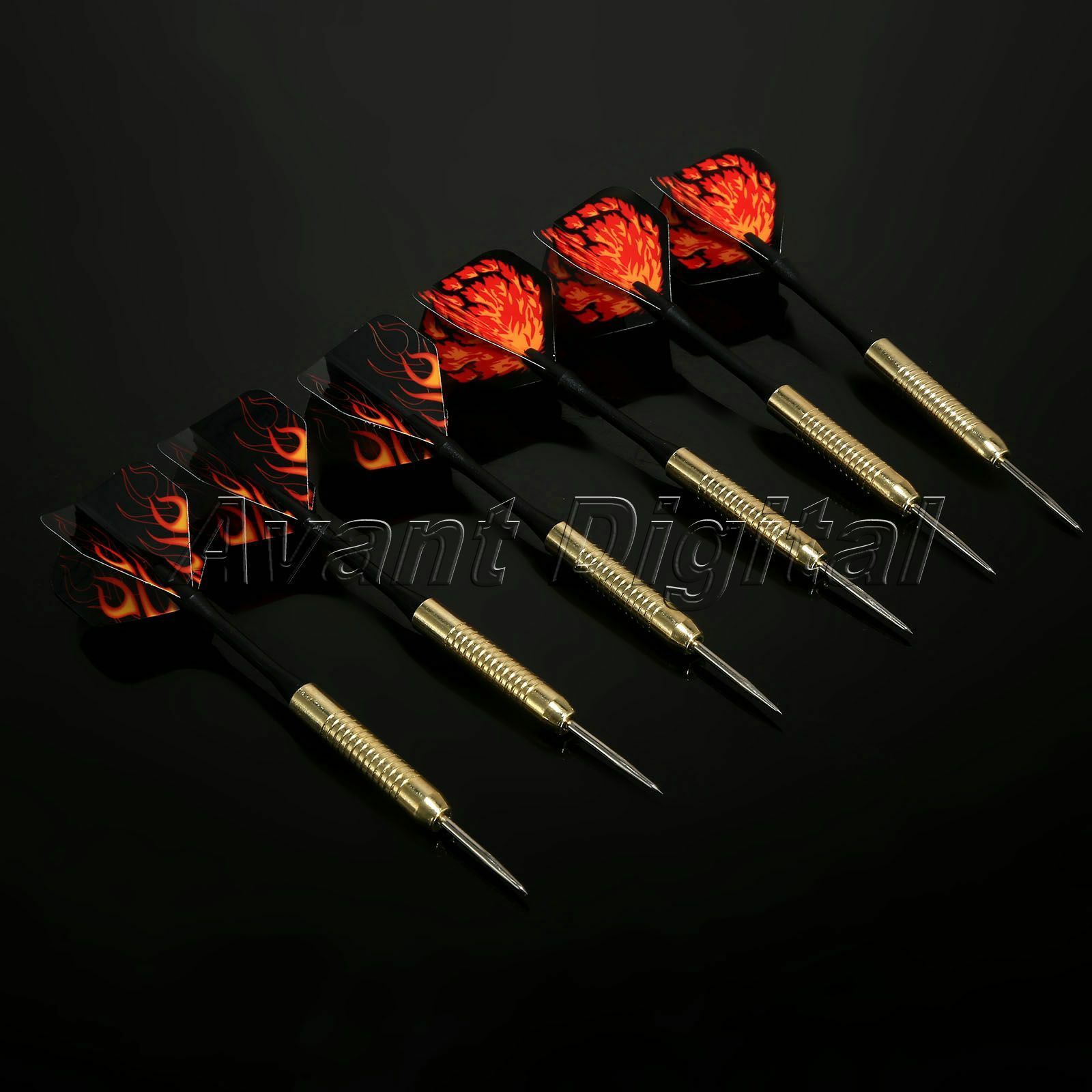 6Pcs Darts Stainless Steel Barrel Aluminium Shafts Stem Flights