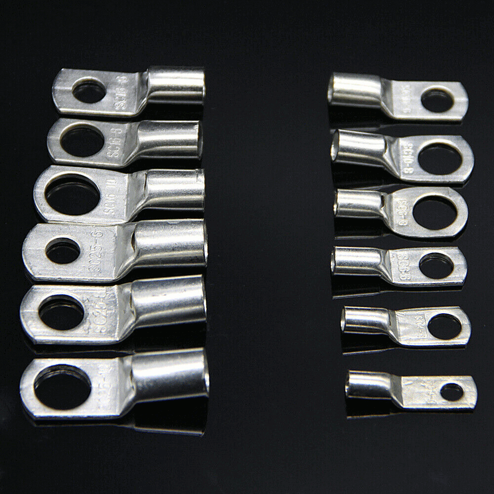 220pcs Assorted Copper Ring Lug Terminal Wire Bare Cable Crimp Connectors Kit