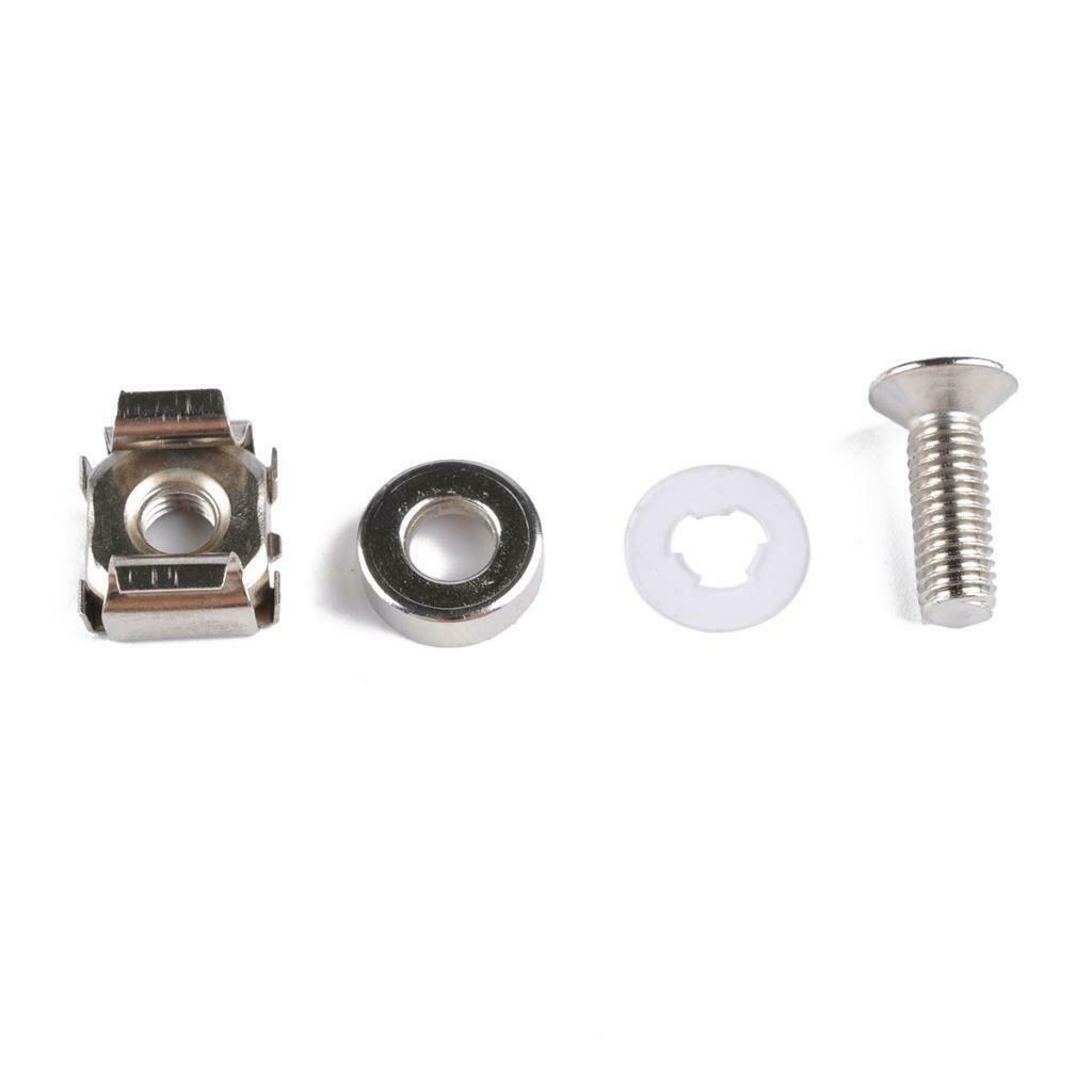 100pc M5x16mm Carbon Steel Cage Nut w Screws Washers for Server Rack Cabinet