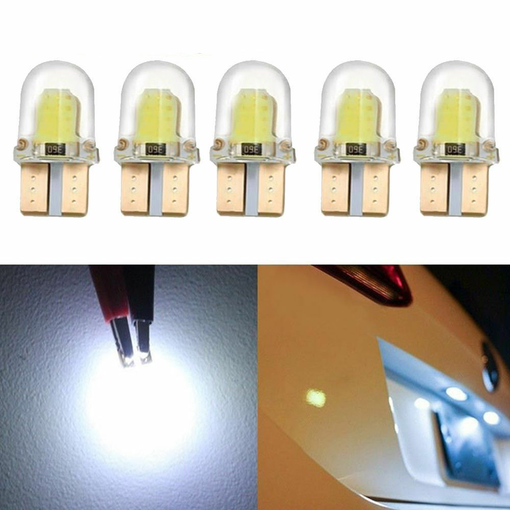Lot LED T10 194 168 W5W COB 8SMD CANBUS Silica Bright White License Light Bulbs