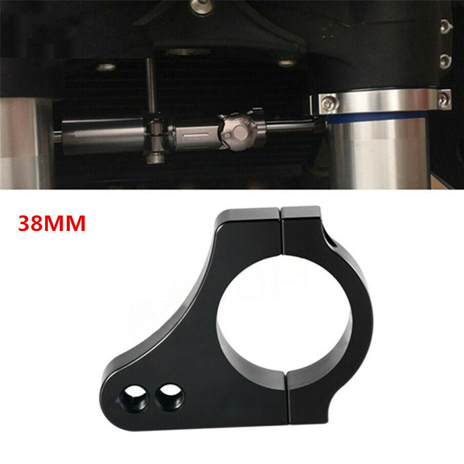 38MM Motorcycle Aluminium Steering Damper Fork Bracket Reduce Lever Vibration