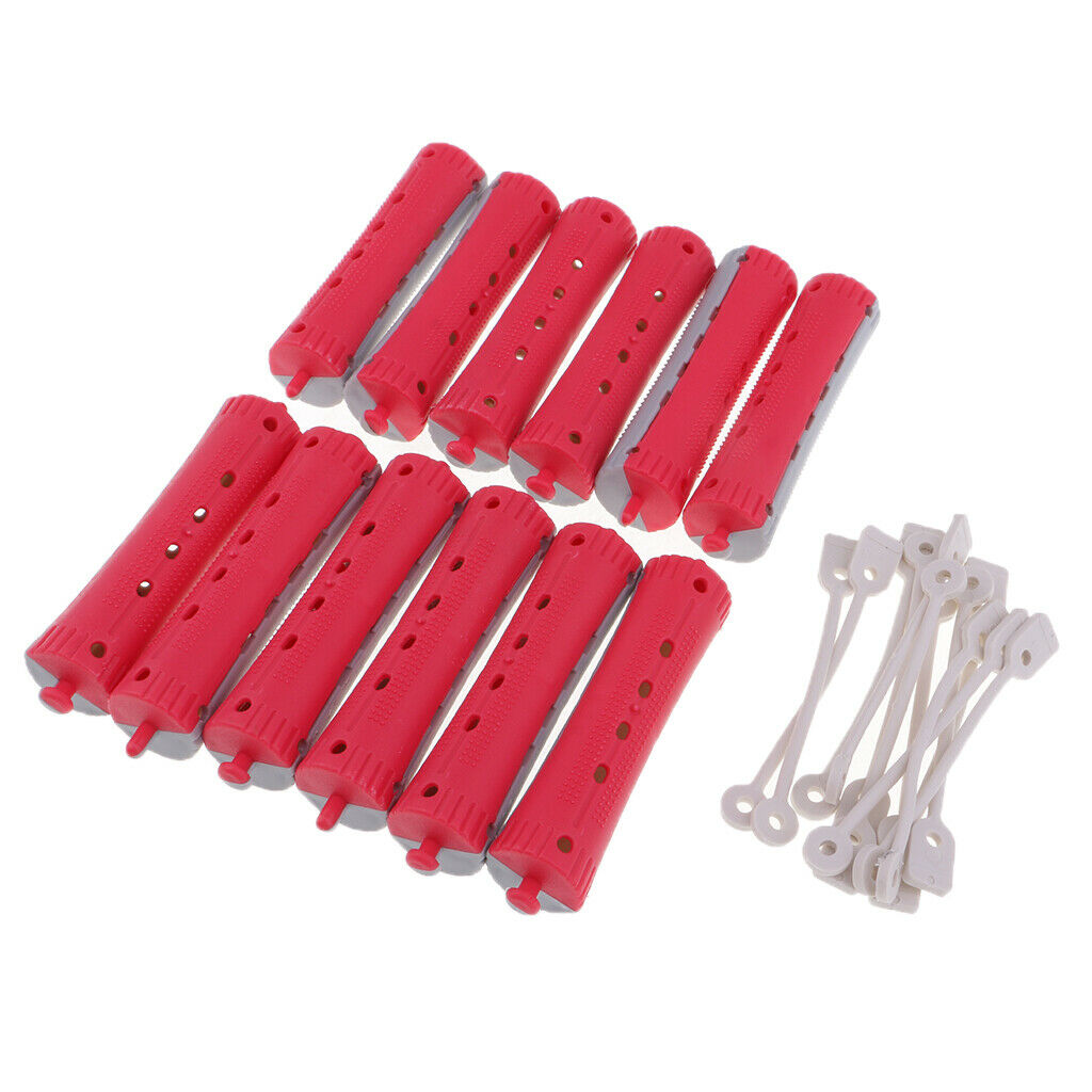 24x Professional Home Perming Rods Rollers Waves Hair Styling Slon Use