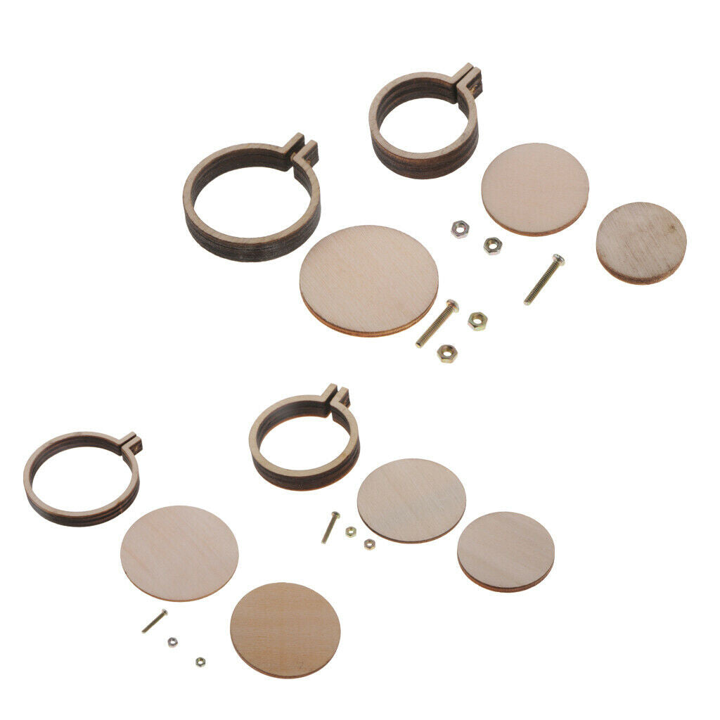 70Pcs Mini Wooden Embroidery Hoop Frames Embroidery Hoop Sewing Crafts 20mm