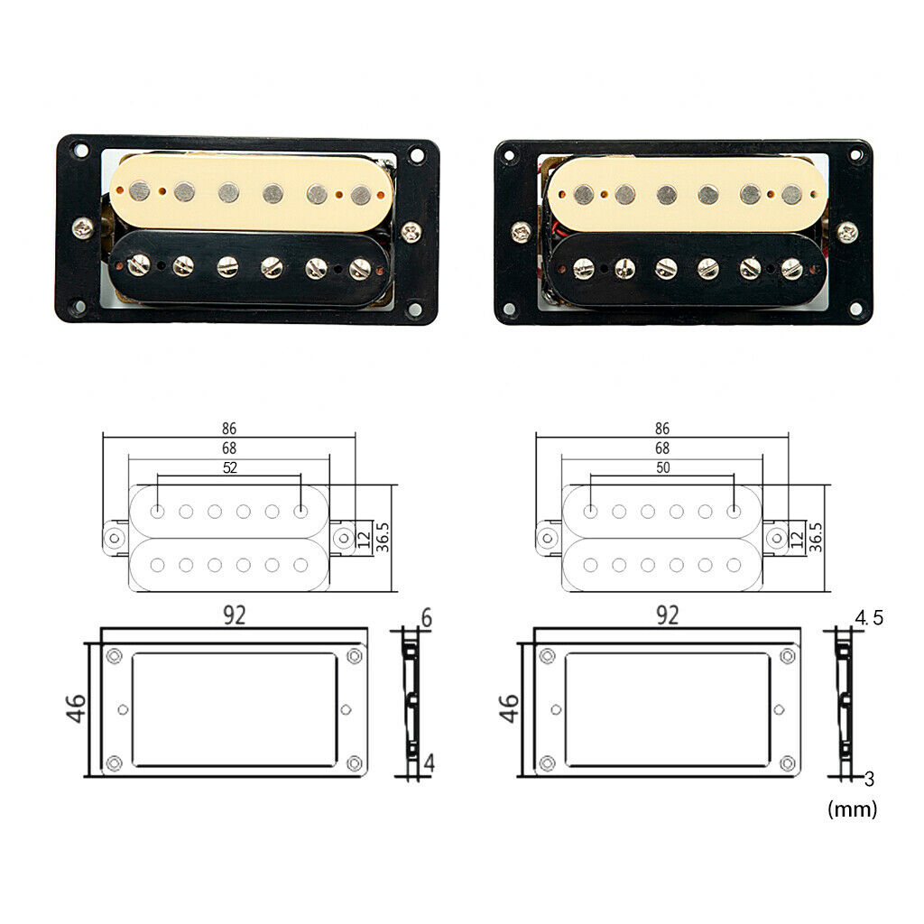 Neck Pickup Ceramic Magnets Golden Plated \ U0026 Cover For Electric Guitar