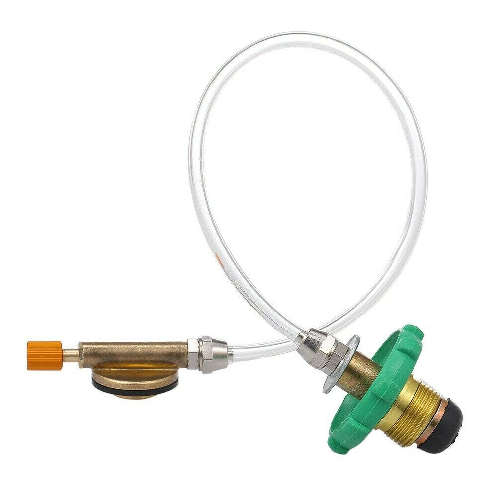 Camping Stove Propane Refill Adapter Flat Cylinder Tank Coupler Bottle