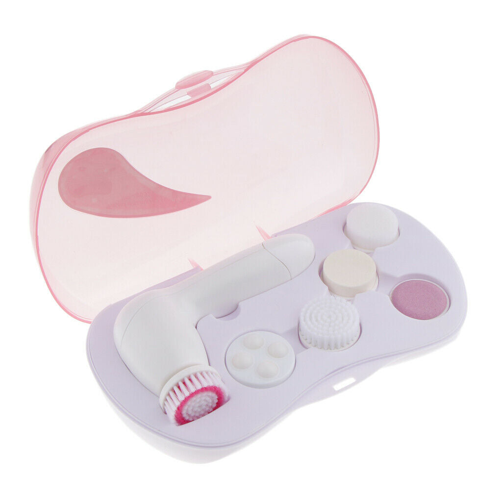Facial Cleansing Brush, 6-in-1 Waterproof Electric Exfoliating Facial Brush Set