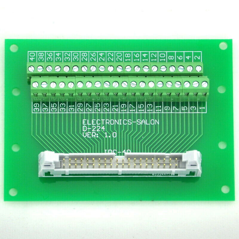 IDC40 2x20Pins 0.1" Male Header Breakout Board 40Pin Terminal Block Connectors