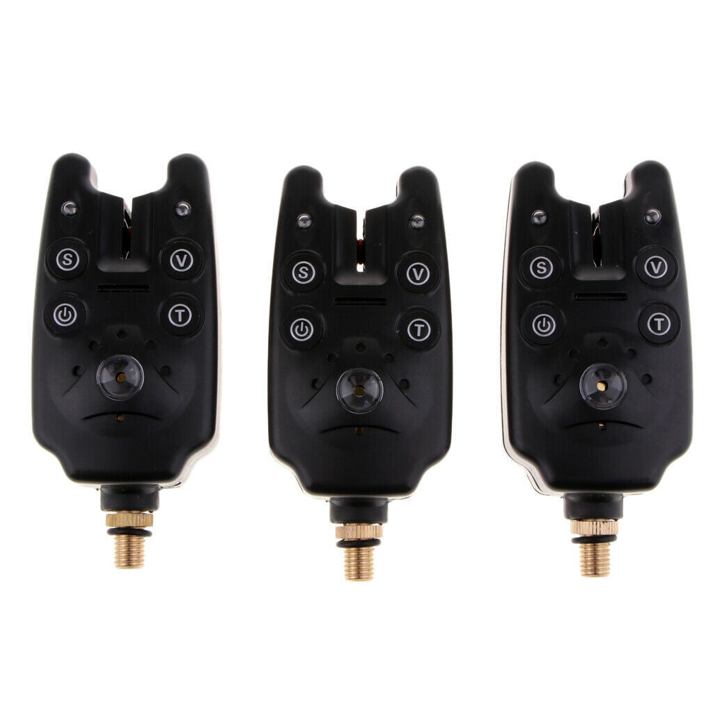 3pcs Wireless Waterproof Fishing Bite Alarms Set in case for Carp Fishing