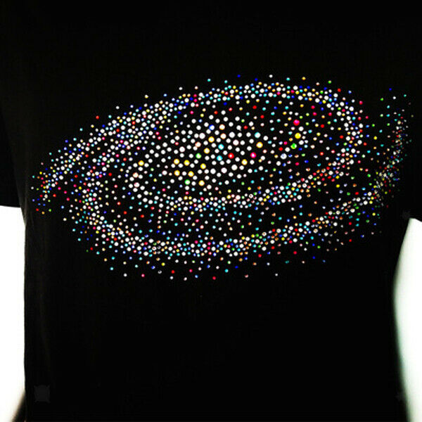 Rhinestone motif for ironing on hotfix application made of rhinestones,