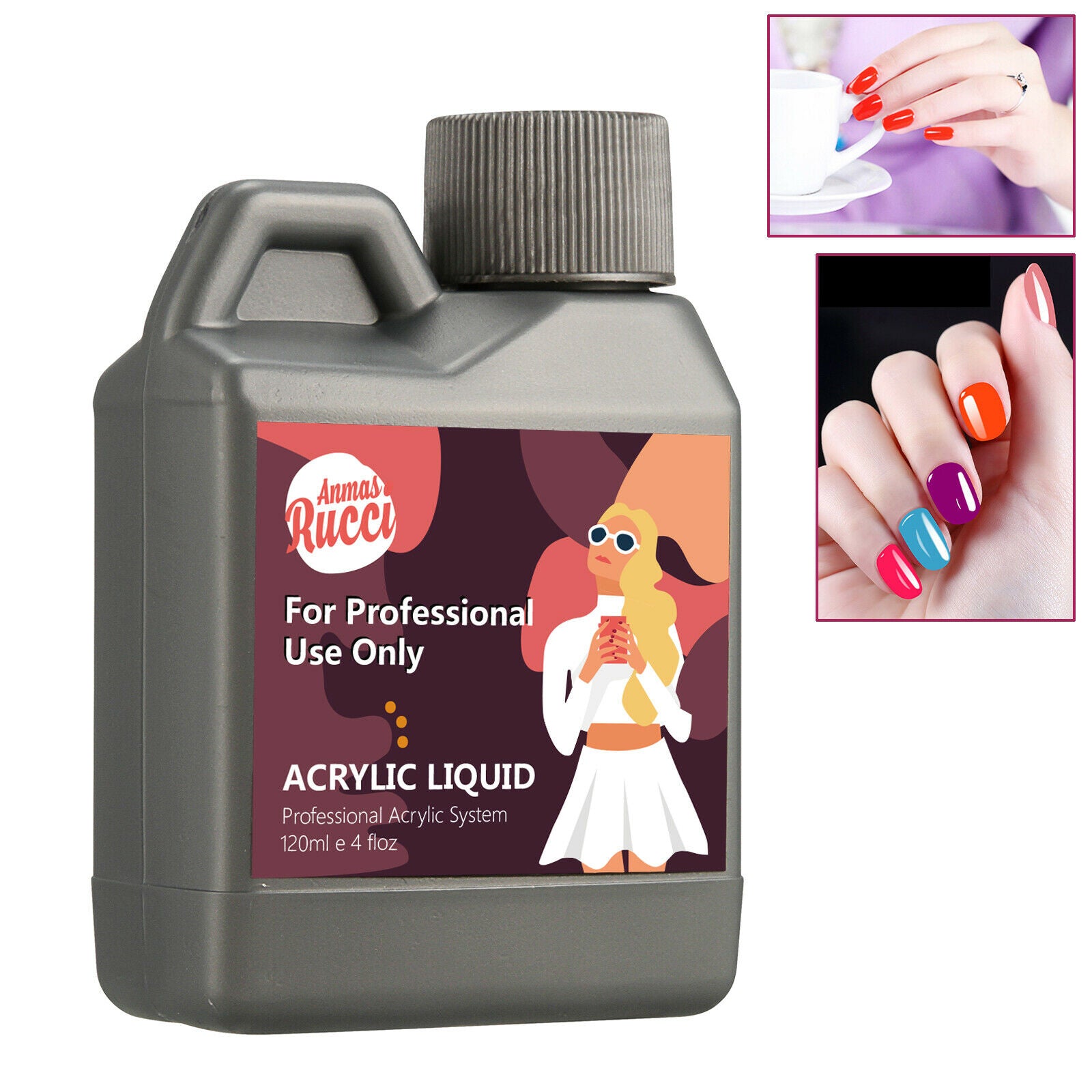 Professional Acrylic Liquid for Nail Art Powder Tips 120ml/4 floz Nail Extension