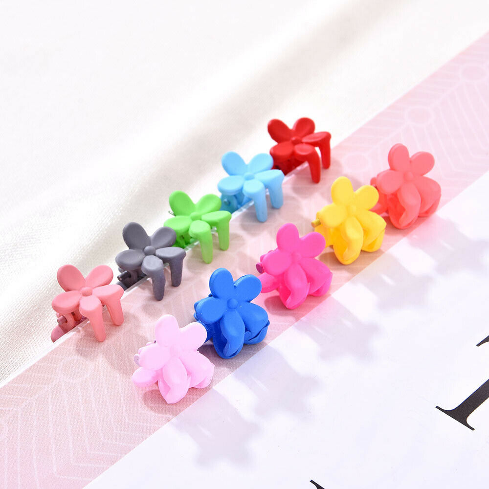 Girls Mixed Color for Kids Baby Flowers Hair Clips Hair Claws Mini Hairpins 10PC