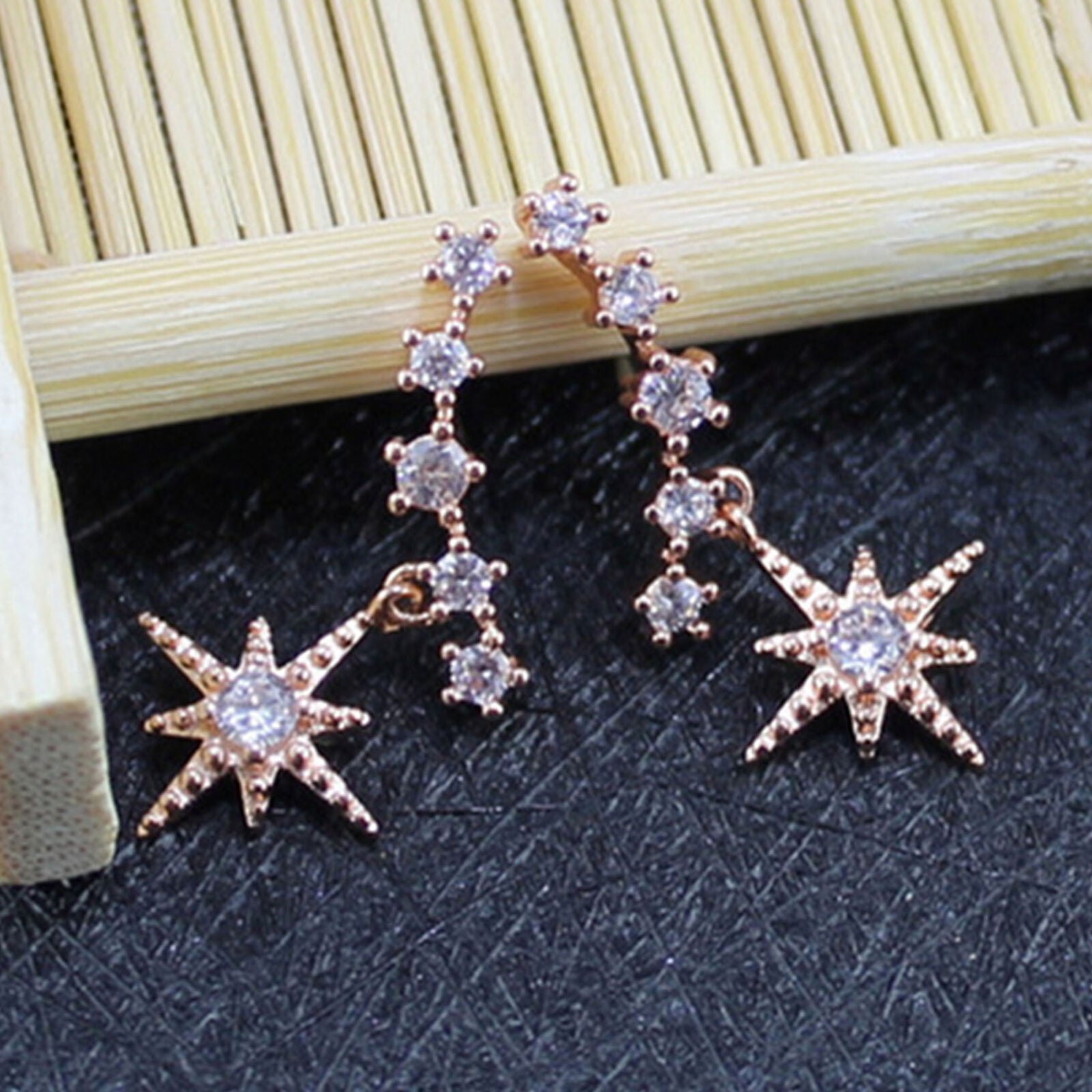 Fashion Hypoallergenic Little Star Pendant Jewelry Crystal Stud Earrings