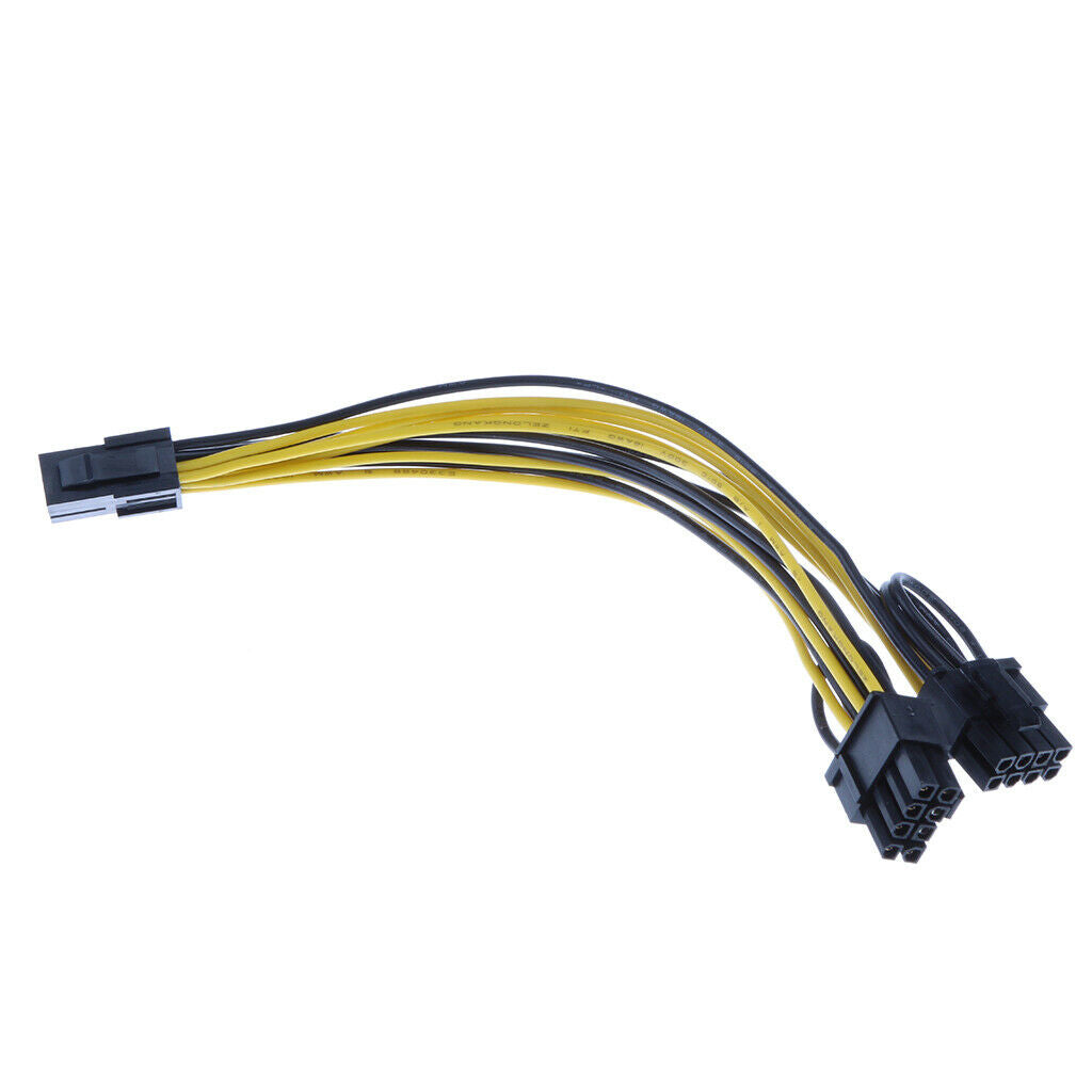 6 Pin Male to 2x PCIe 8Pin (6+2Pin) Male Graphics Video Card Cable Adapter