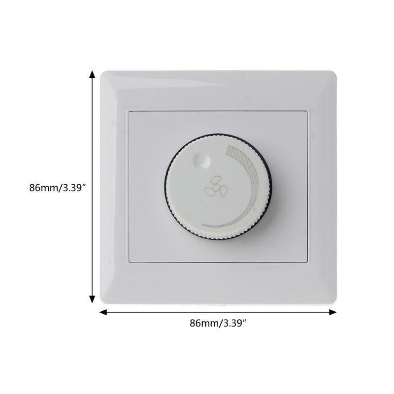 220V Adjustment Ceiling Fan Speed Control Switch Wall Button Dimmer Switch