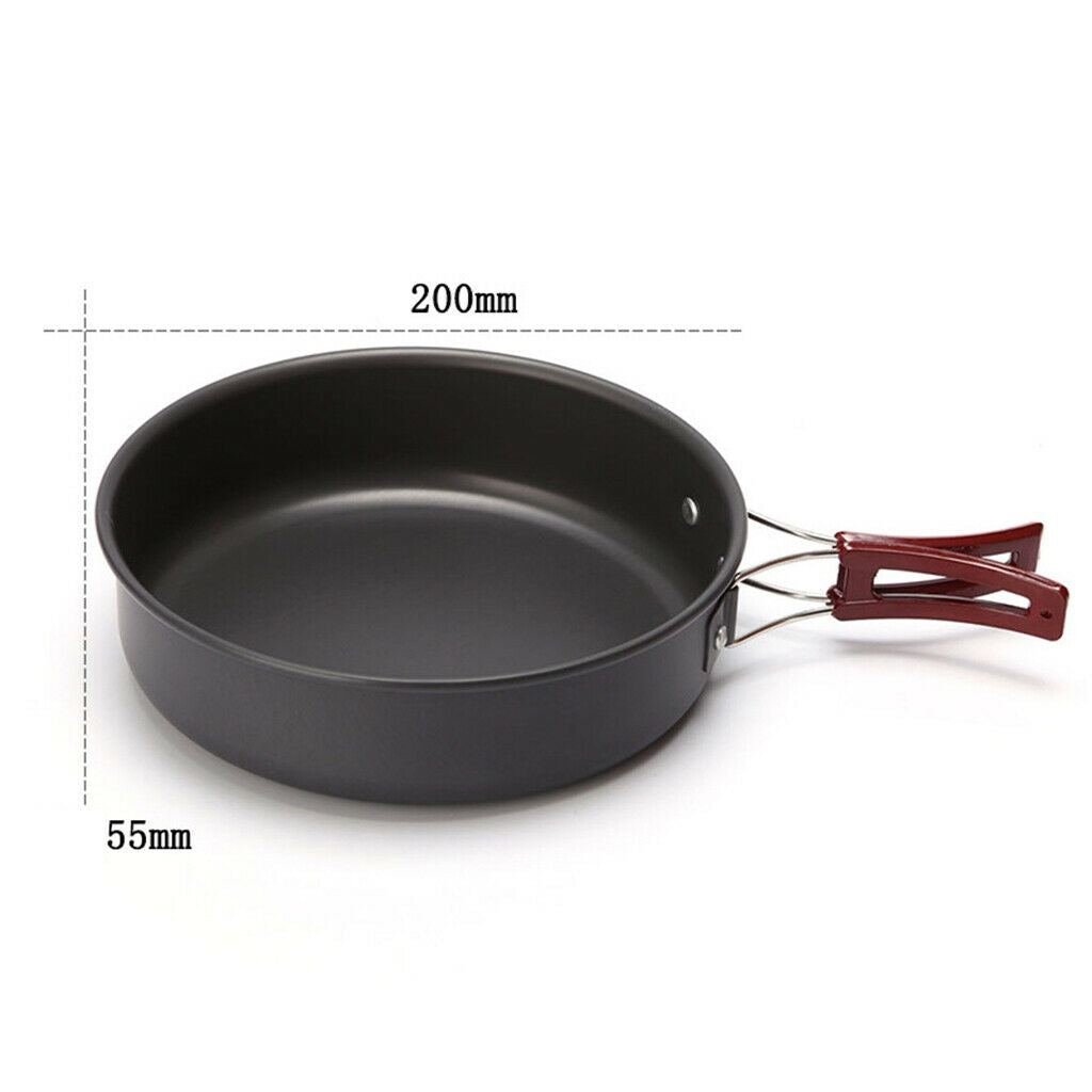 Aluminum Camping Pan Outdoor Cooking Cookware for Traveling Hiking Picnic M