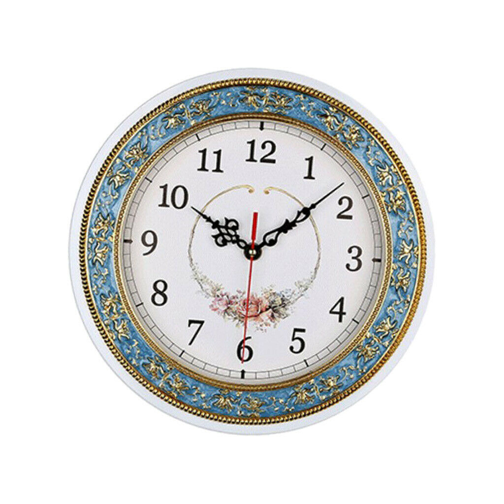 11inch Super Quite Clock Non Ticking Quartz Wall Clock Home Decor Blue