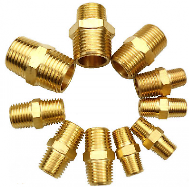 5 Packs of High-Flow 1/4" Npt Industrial Male Quick Disconnect Plugs