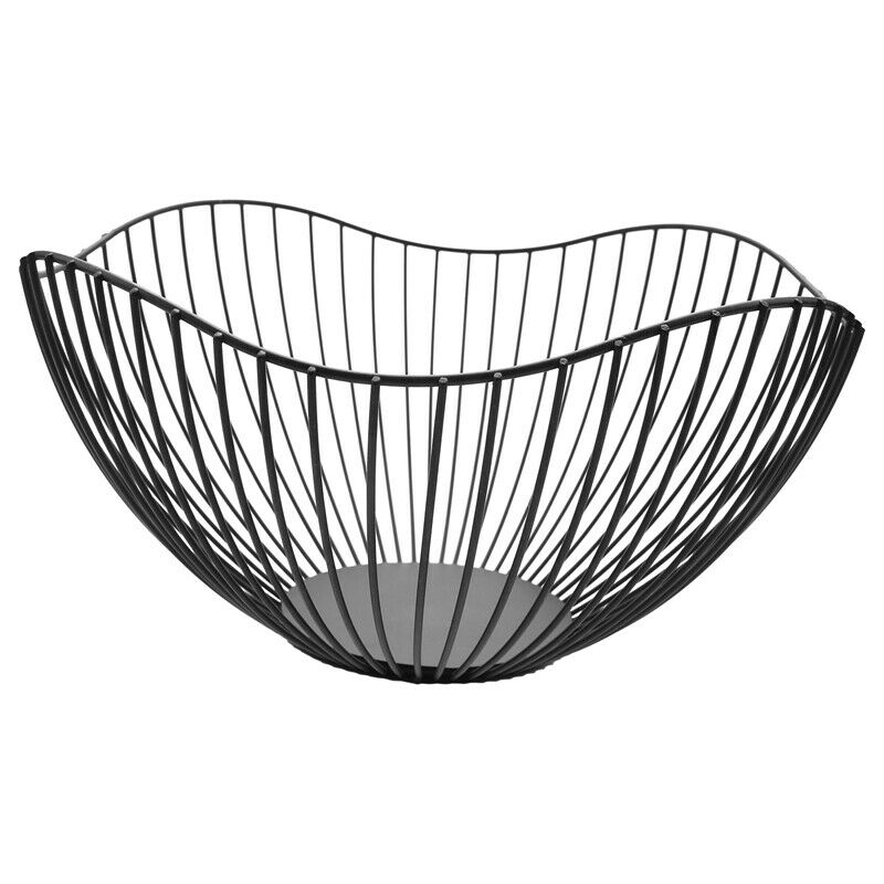 Metal Wire Fruit Container Bowls Stand for Modern Kitchen Countertop, Large RoK1