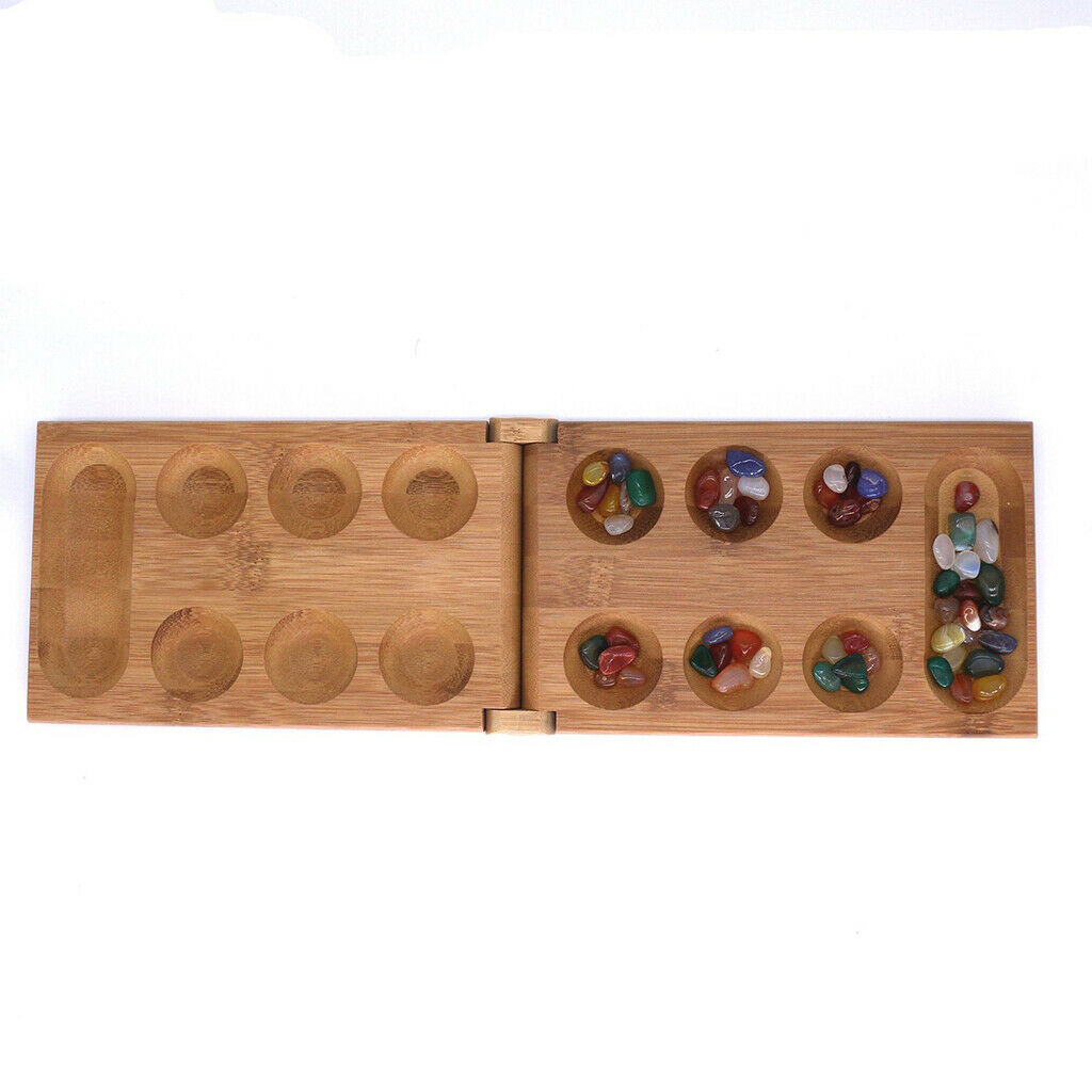 Portable Mancala Board Game Set for Kids Foldable Board Party Easy to Carry